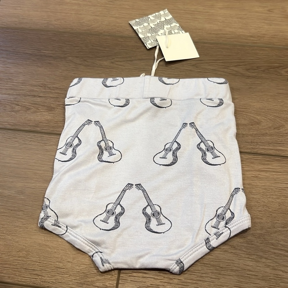 NWT Kate Quinn Blue Guitar Print Bloomers/Diaper Cover Size 12-18 Months Bamboo - Picture 5 of 7
